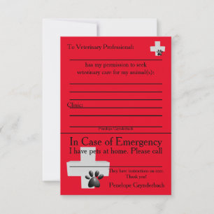 Carte De Remerciements Animaux de compagnie ICE à la maison