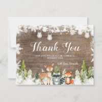 Animaux d'hiver Baby shower de flocons de neige en