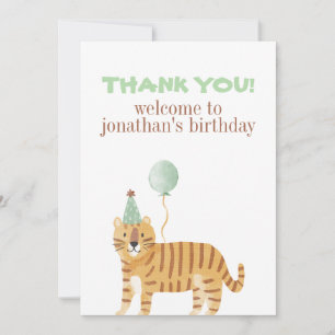 Carte De Remerciements Animaux sauvages mignons Anniversaire