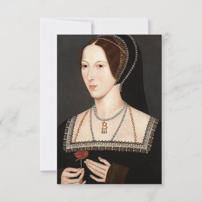 Carte De Remerciements Anne Boleyn Tudor Queen Hever Castle (Devant)