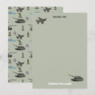 Carte De Remerciements Anniversaire Camouflage Militaire Vert Camo Armée
