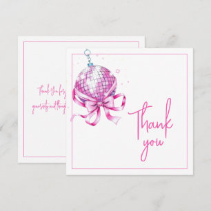 Carte De Remerciements Anniversaire Coquette Disco Rose Aquarelle 16 Ans