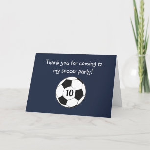 Carte De Remerciements Anniversaire de 10 ans Football Sports Garçons Enf