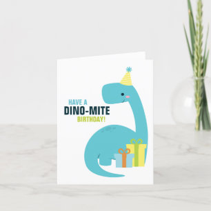 Carte De Remerciements Anniversaire de enfant de dinosaure