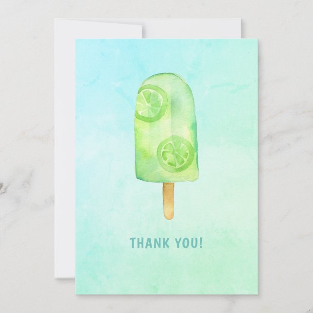 Carte De Remerciements Anniversaire de glace (Devant)