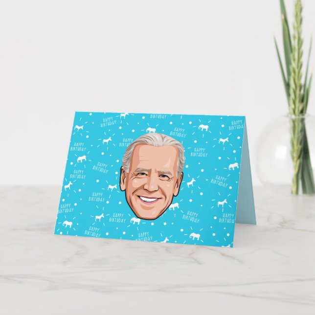 Carte De Remerciements Anniversaire de Joe Biden (Devant)