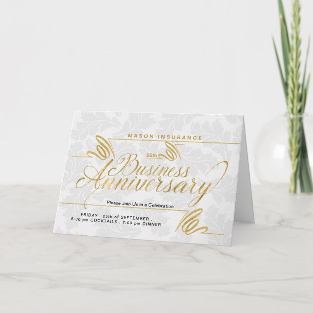 Carte De Remerciements Anniversaire de l'activité Changeable Year Blank (Devant)