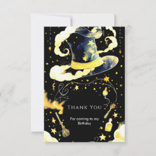 Carte De Remerciements Anniversaire de Magicien Fantastique et Enchanté