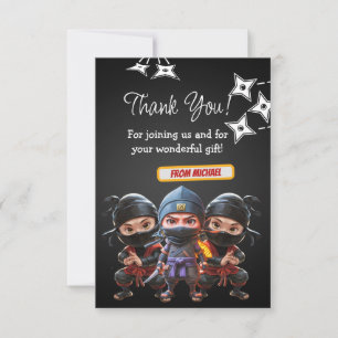 Carte De Remerciements Anniversaire de Ninja