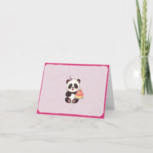 Carte De Remerciements Anniversaire de Panda