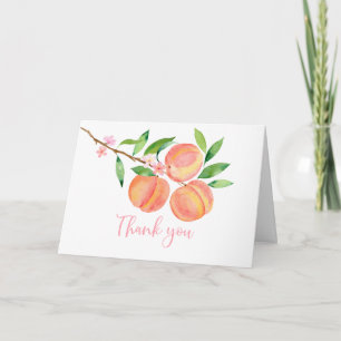 Carte De Remerciements Anniversaire de Peach Blossom
