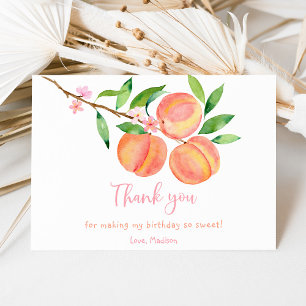Carte De Remerciements Anniversaire de Peach Blossom
