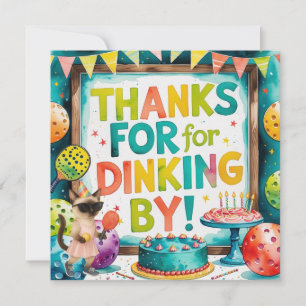 Carte De Remerciements anniversaire de Pickleball