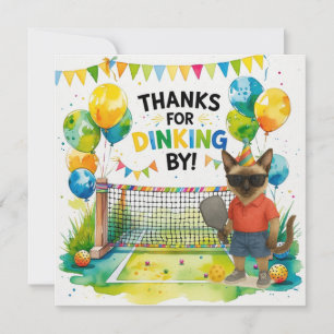 Carte De Remerciements anniversaire de Pickleball