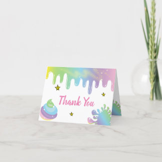 Carte De Remerciements Anniversaire de Rainbow Slime