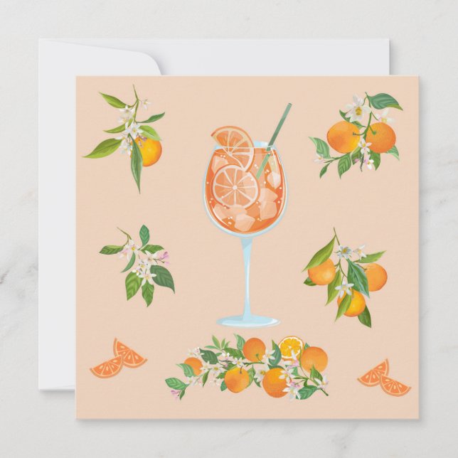 Carte De Remerciements Anniversaire d'été Spritz (Devant)