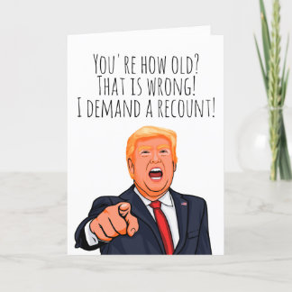 Carte De Remerciements Anniversaire drôle de Donald Trump