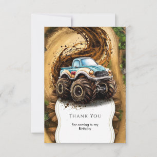 Carte De Remerciements Anniversaire du Camion Monster Enchanted