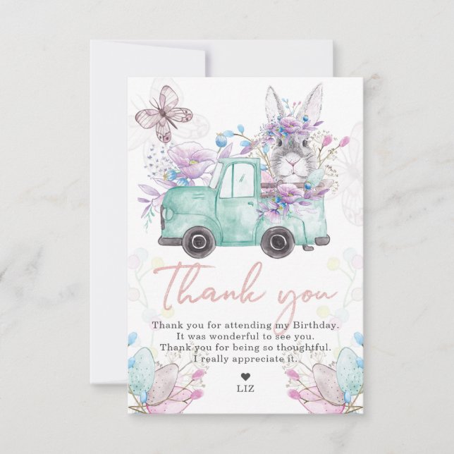 Carte De Remerciements Anniversaire du printemps (Devant)