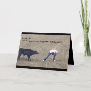 Carte De Remerciements Anniversaire du Rodéo pour le Vieux Timer (gâteau 