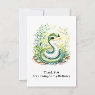 Carte De Remerciements Anniversaire du serpent
