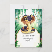 Anniversaire du serpent d'aquarelle enchanté