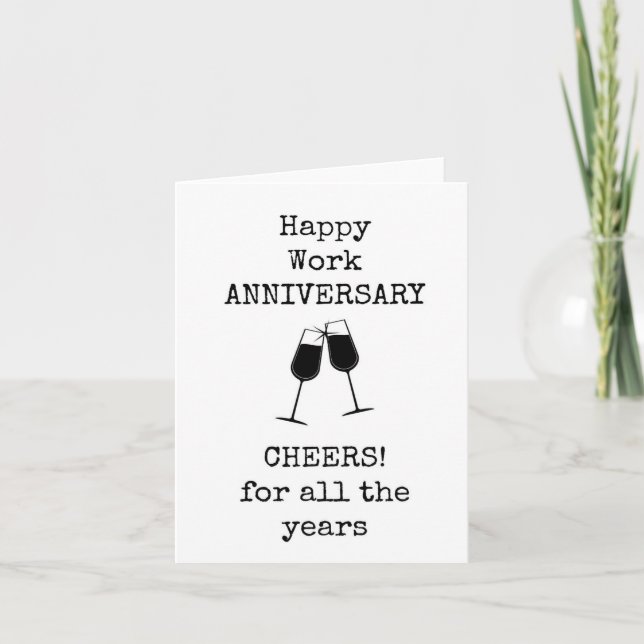 Carte De Remerciements Anniversaire du travail, collègue, ami, patron, en (Devant)