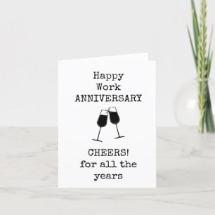 Carte De Remerciements Anniversaire du travail, collègue, ami, patron, en