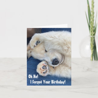 Carte De Remerciements Anniversaire en retard