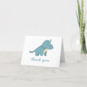 Carte De Remerciements Anniversaire Enfants Dinosaure Mignon Fête Trice