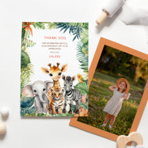 Anniversaire Enfants Safari Jungle Animaux pour Fi