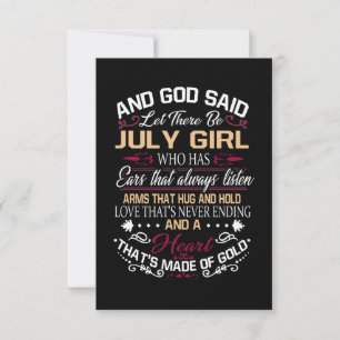 Carte De Remerciements Anniversaire Et Dieu a dit que c'est Julie Fille