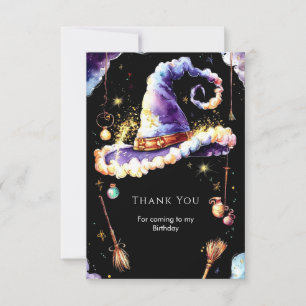 Carte De Remerciements Anniversaire Magique Simple Bohème Sorcier