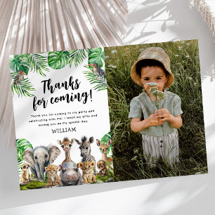 Carte De Remerciements Anniversaire Photo Safari Enfants