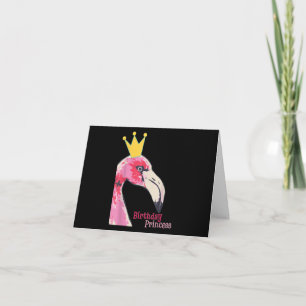 Carte De Remerciements Anniversaire Princesse Flamant rose fille Flaman