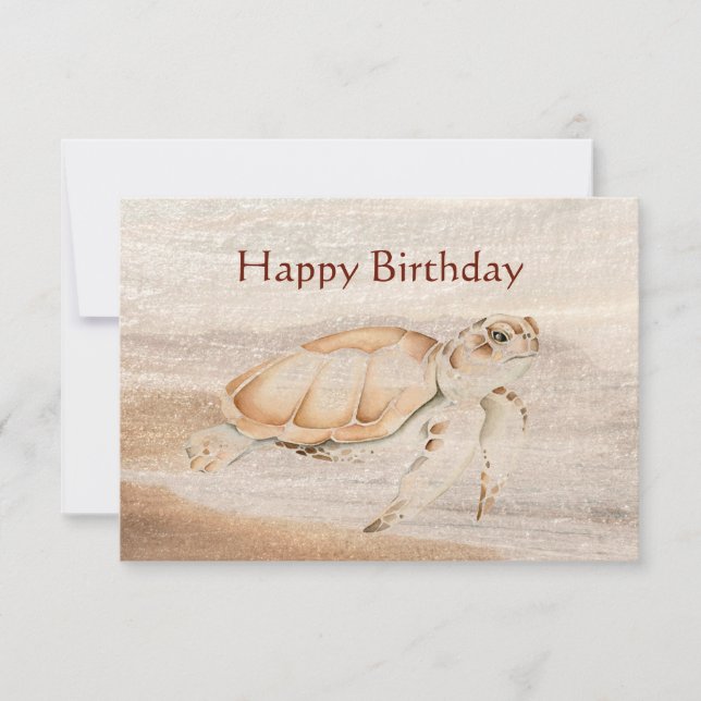 Carte De Remerciements Anniversaire Totalement génial Turtle amusant Anim (Devant)