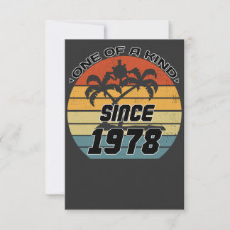 Carte De Remerciements Anniversaire vintage 78