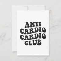 Anti Cardio Club Funny Gym Fitness Coach Cadeau