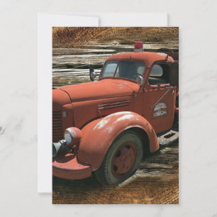 Carte De Remerciements Antique Fire Truck Vintage Fire