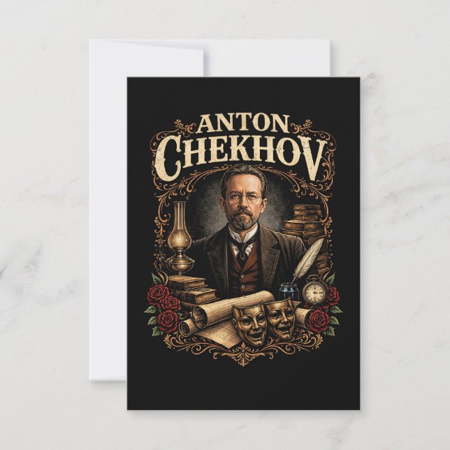 Carte De Remerciements Anton Tchekhov (Devant)