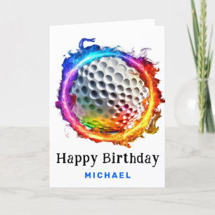 Carte De Remerciements *~* AP94 Ring Rainbow Fire Ball Birthday Card