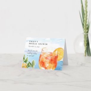 Carte De Remerciements Aperol Spritz Amalfi Italie Fête des mariées