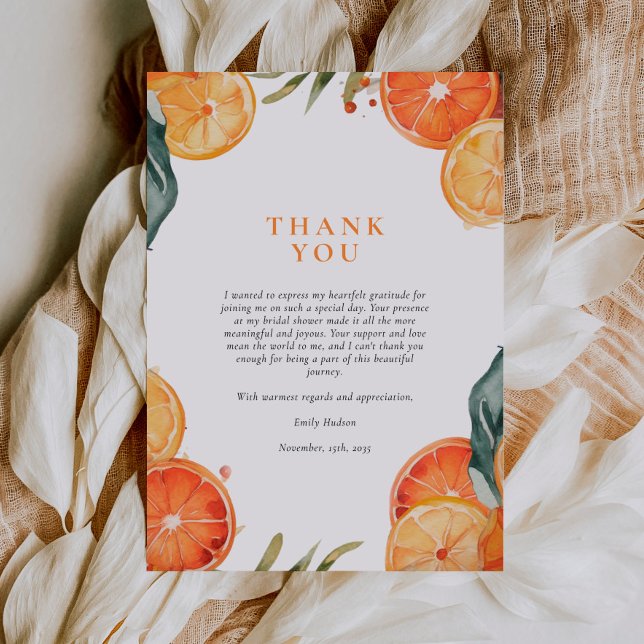 Carte De Remerciements Aperol Spritz Aquarelle Baby Shower de Mariage (Créateur téléchargé)