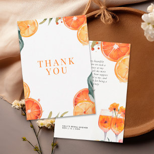 Carte De Remerciements Aperol Spritz Aquarelle Enterrement de Vie de Jeun