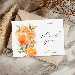 Carte De Remerciements Aperol Spritz Aquarelle Enterrement de Vie de Jeun