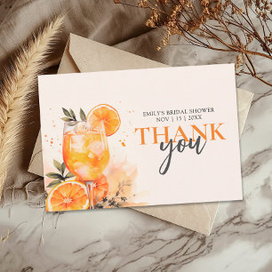 Carte De Remerciements Aperol Spritz Aquarelle Enterrement de Vie de Jeun