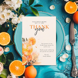 Carte De Remerciements Aperol Spritz Aquarelle Enterrement de Vie de Jeun