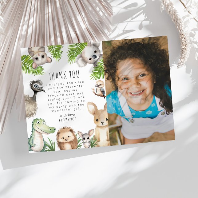 Carte De Remerciements Appel de tous les animaux de fête | Fête d'anniver (Créateur téléchargé)