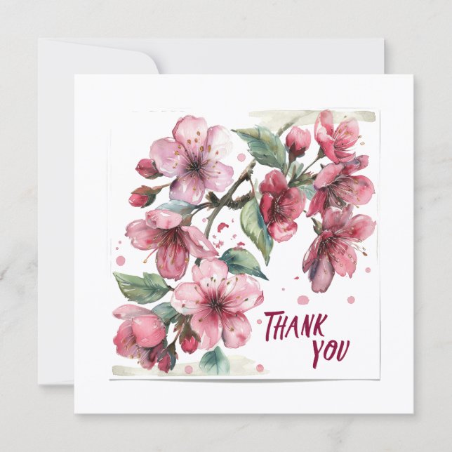 Carte De Remerciements Apple blossoms Thank you card.  (Devant)