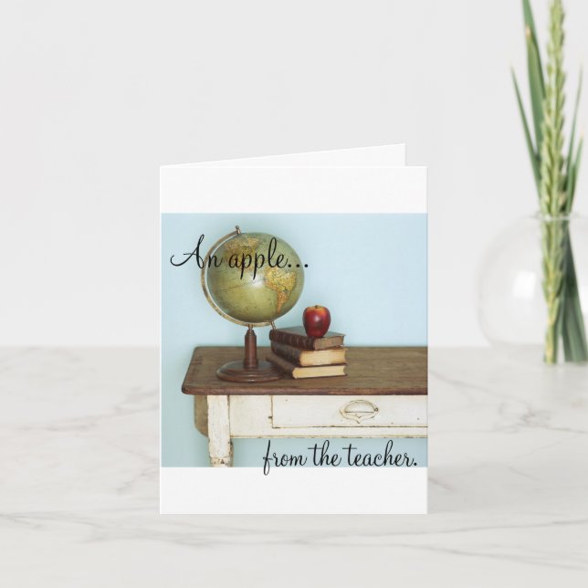 Carte De Remerciements Apple du professeur (Devant)